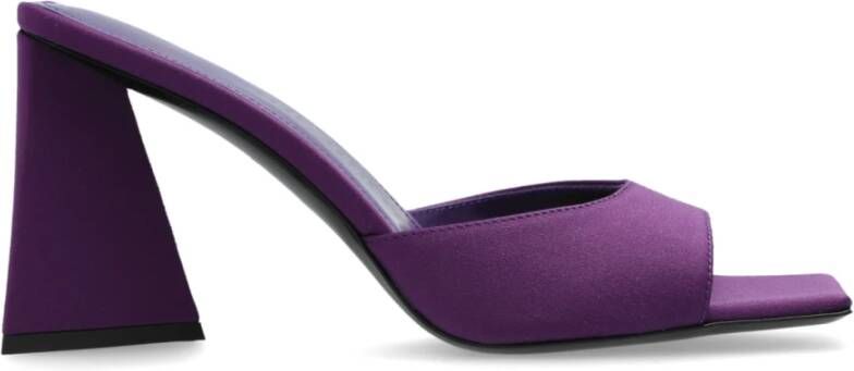 The Attico Gehakte pantoffels Mini Devon Purple Dames