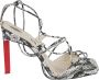 The Attico Adele Slangenprint Hoge Hak Sandalen Gray Dames - Thumbnail 1