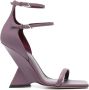 The Attico Lila Leren Sleehak Sandalen Purple Dames - Thumbnail 1