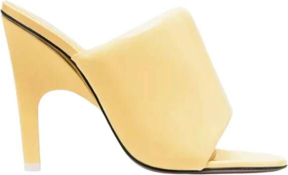 The Attico Luxe Gele Stiletto Sandalen Yellow Dames