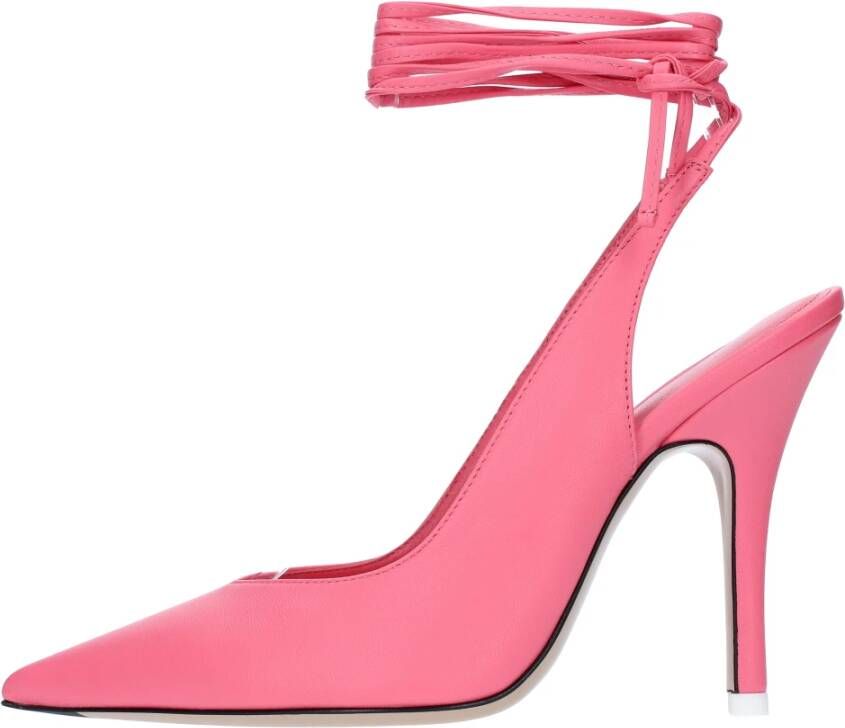 The Attico Pumps & high heels Pointed Toe Pumps With Strap Detail In Pink Leathe in roze