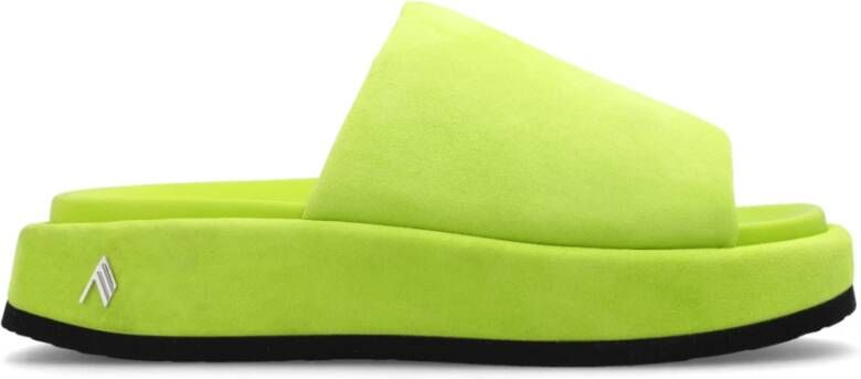 The Attico Mia platform slides Green Dames