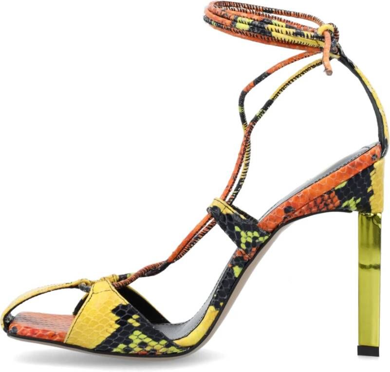 The Attico Phyton Print Sandaal 105 Multicolor Dames