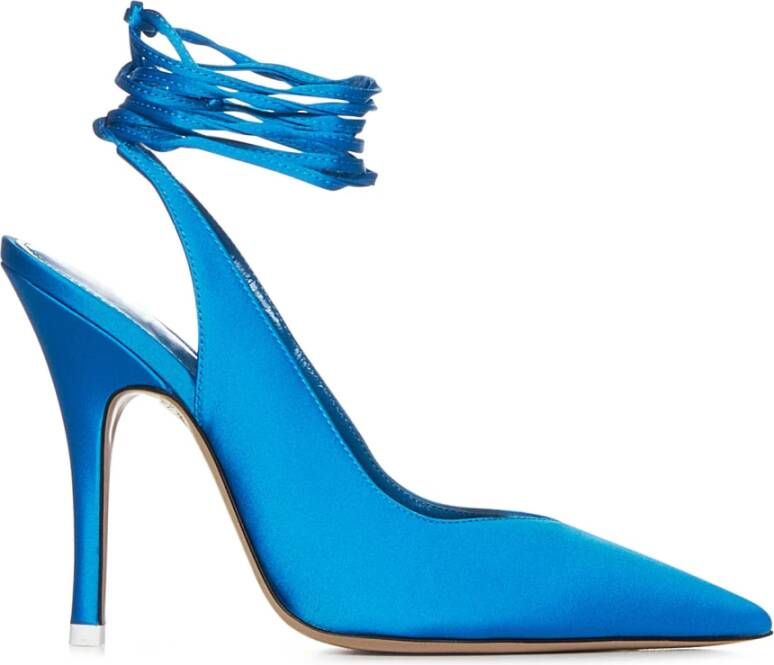 The Attico 014 Turquoise Venus Slingback Pumps Blue Dames