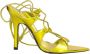 The Attico Renee Gelamineerde Sandalen Yellow Dames - Thumbnail 1