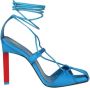 The Attico Turquoise Satijnen Hoge Hak Sandalen Blue Dames - Thumbnail 2