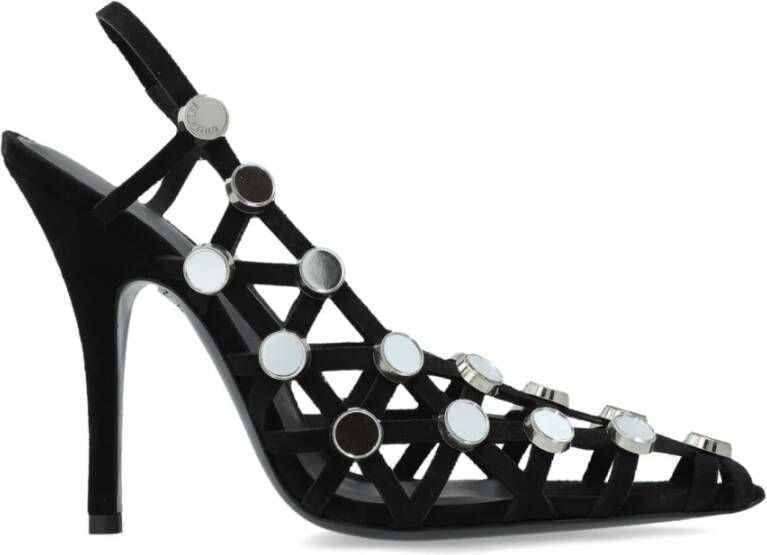 The Attico Schoenen met hakken Grid Black Dames