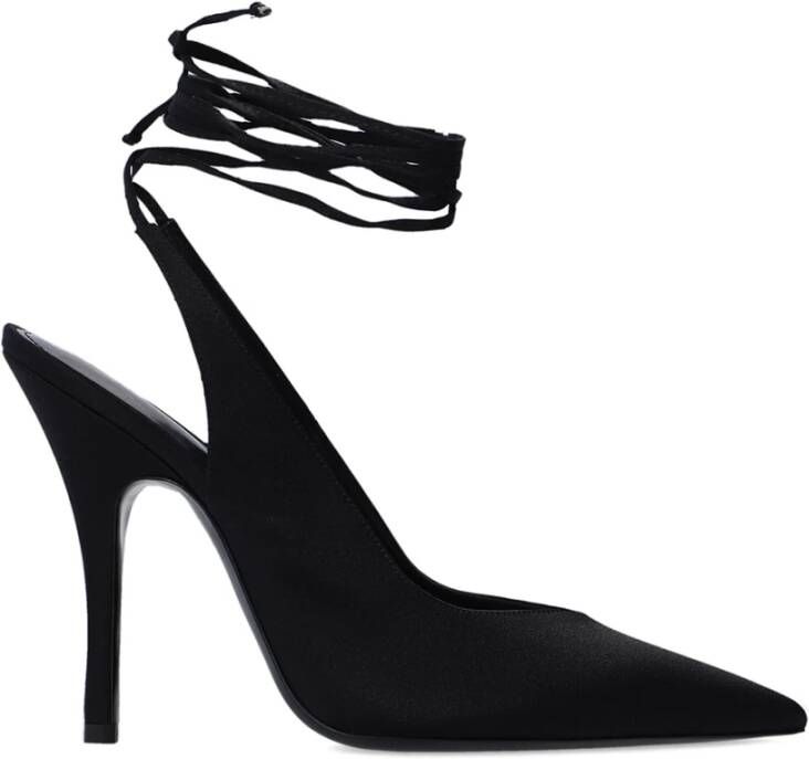 The Attico Verhoog je stijl met zwarte Attico platte schoenen Black Dames