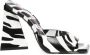 The Attico Zebra Print Pyramid Hak Sandalen Black Dames - Thumbnail 1