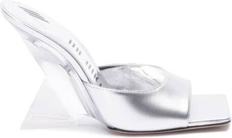 The Attico Zilver Kristal Cheope Mules Gray Dames