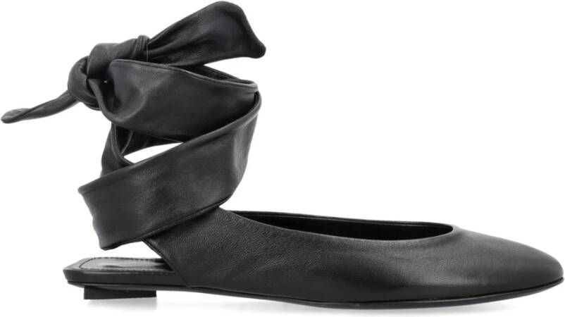 The Attico Zwarte Gesloten Ballerina Schoenen Black Dames