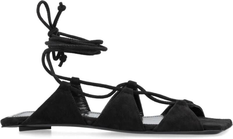 The Attico Zwarte Gesloten Sandalen Black Dames