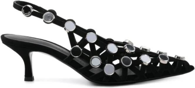 The Attico Zwarte Grid Pumps Elegante Schoenen Black Dames