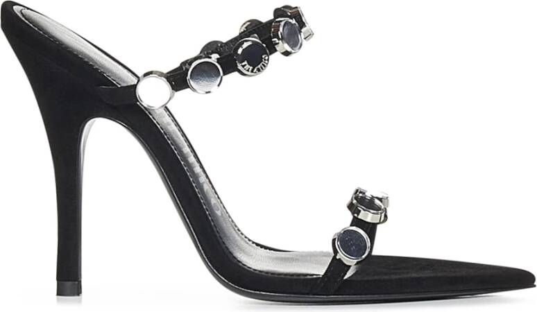 The Attico Zwarte Venus Sandalen Stiletto Hakken Black Dames