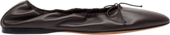 The Row Elegante Leren Ballet Flats Brown Dames