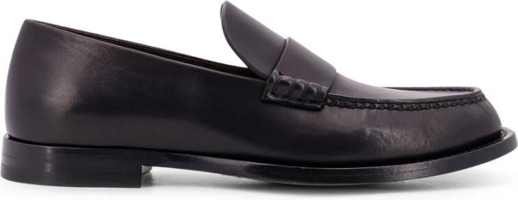 The Row Gestikte Leren Loafer Gemaakt in Italië Black Dames