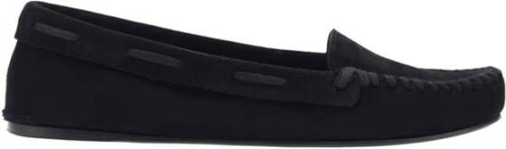 The Row Leren Loafers met Leren Detail Black Dames