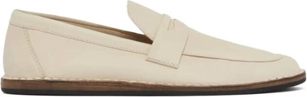 The Row Leren Loafers met Rubberen Zool Beige Dames