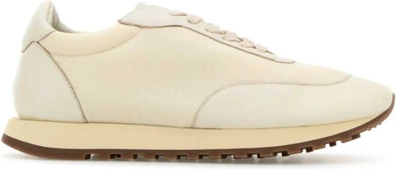 The Row Tweekleurige leren mesh sneakers Beige Dames