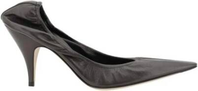 The Row Verlengde Neus Leren Stiletto Pumps Brown Dames