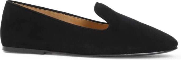 The Row Zwarte Leren Loafers voor Vrouwen Black Dames