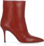 The Seller Bordeaux Leren Enkellaarsjes Pijl Teen Red Dames - Thumbnail 1