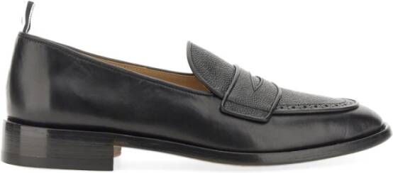 Thom Browne Klassieke Penny Loafer Leren Zool Black Heren