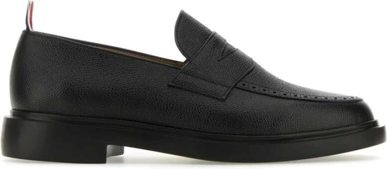 Thom Browne Klassieke zwarte leren loafers Black Heren