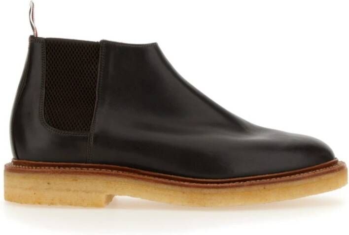 Thom Browne Leren Chelsea Boot Gemaakt in Verenigd Koninkrijk Brown Heren