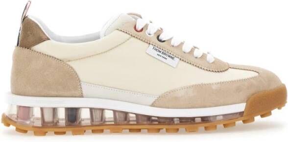 Thom Browne Rubberen Zool Tech Runner Sneaker Beige Heren