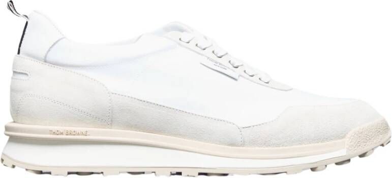 Thom Browne Suede Panel Sneakers White Heren