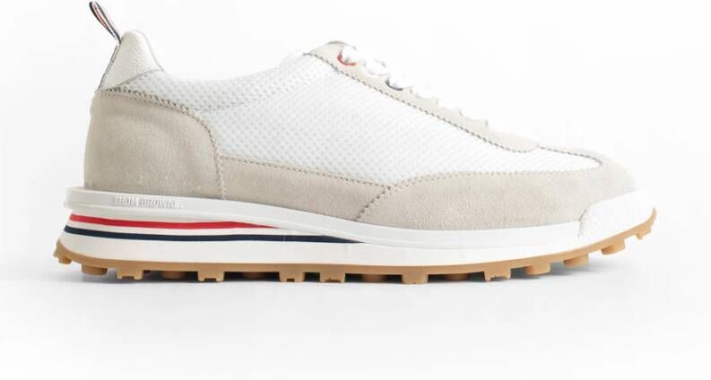 Thom Browne Witte Nylon Tech Runner Sneakers White Dames