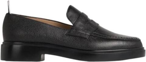 Thom Browne Zwarte Leren Brogue Penny Loafer Black Dames