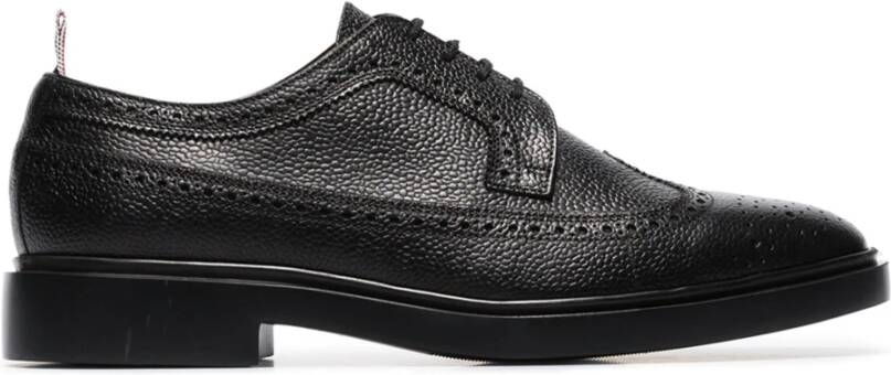 Thom Browne Zwarte leren Longwing Brogue Schoen Black Heren