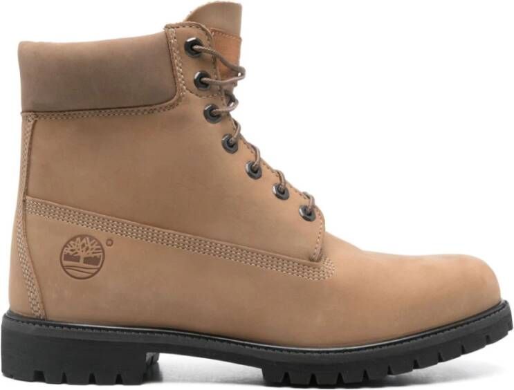 Timberland Beige Nubuck Leren Waterdichte Laarzen Beige Heren