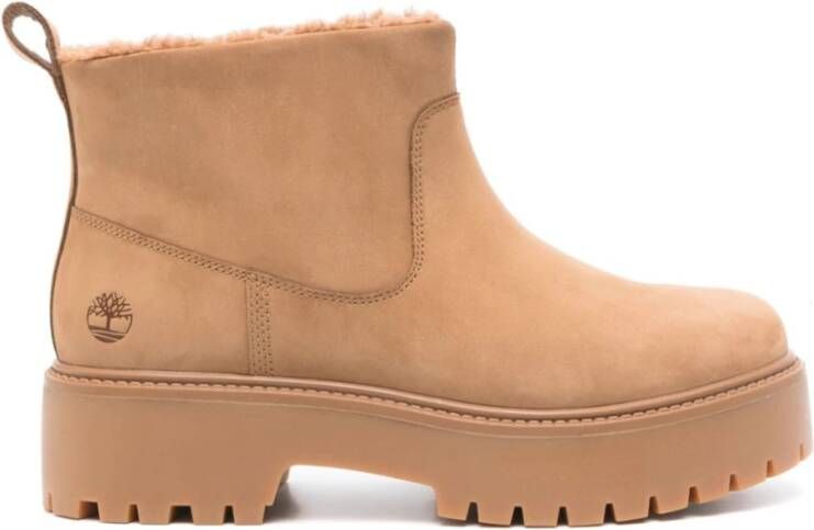 Timberland Beige Suède Instaplaarzen Beige Dames