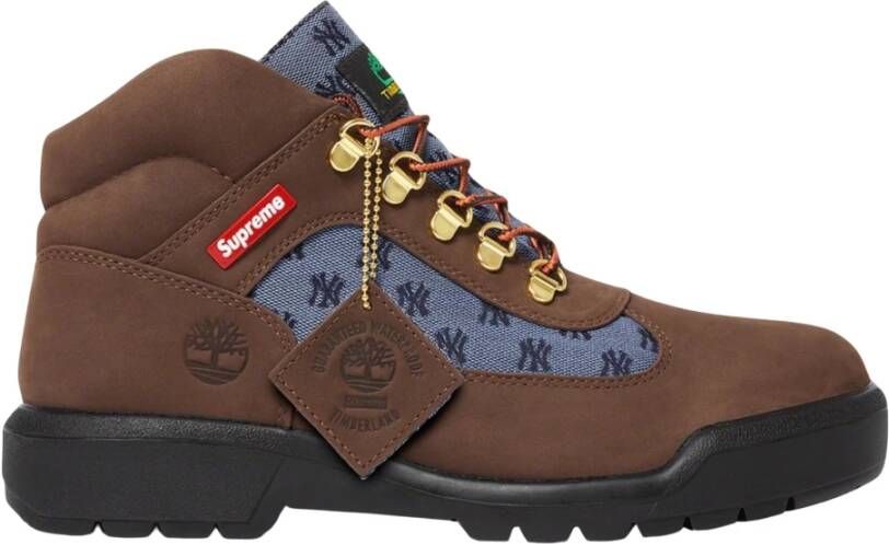 Timberland Beperkte oplage Field Boot Supreme New York Yankees Brown Heren