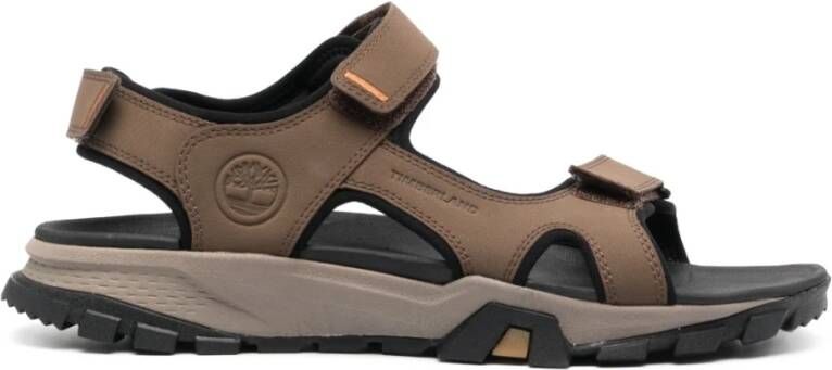 Timberland Bruin Leren Touch-Strap Sandalen Brown Heren