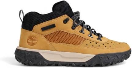 Timberland Bruine leren sneakers met rubberen zool Brown Heren