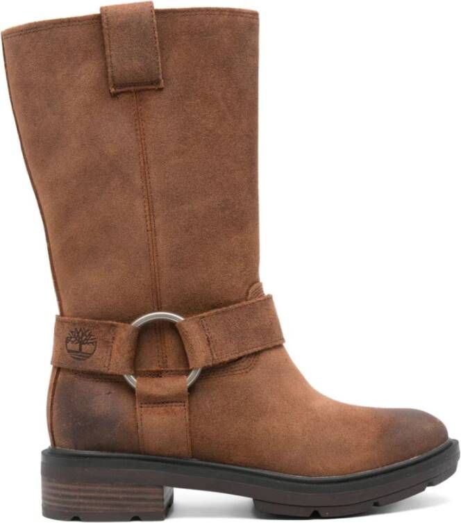 Timberland Bruine Suède Instaplaarzen Brown Dames