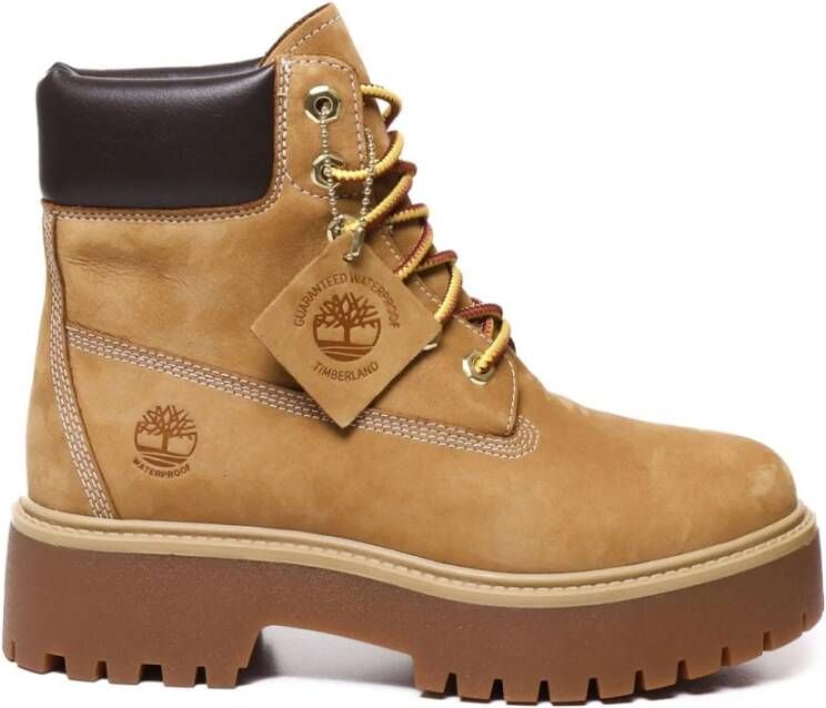 Timberland Bruine Suède Veterschoenen Brown Dames