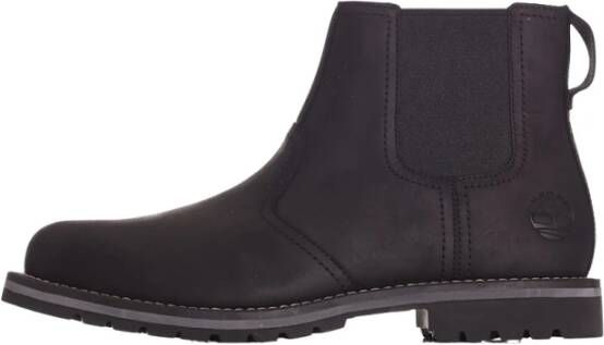 Timberland Heren Chelsea Laarzen Zwart Leer Ronde Neus Black Heren