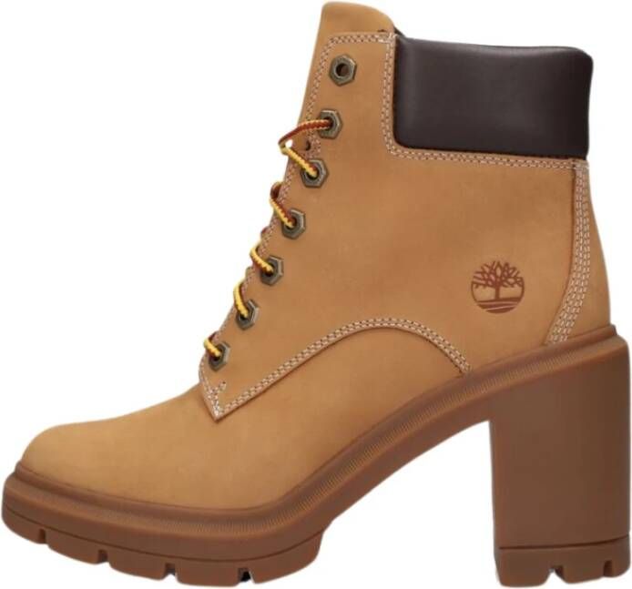 Timberland Chunky Heel Camel Enkellaarzen Brown Dames