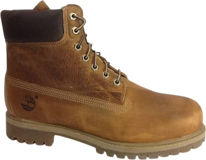 Timberland Cognac Leren Enkellaarzen Brown Heren