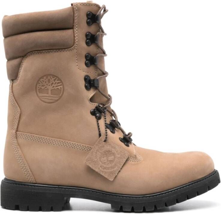 Timberland Grijze Nubuck Waterdichte Veterschoenen Brown Heren