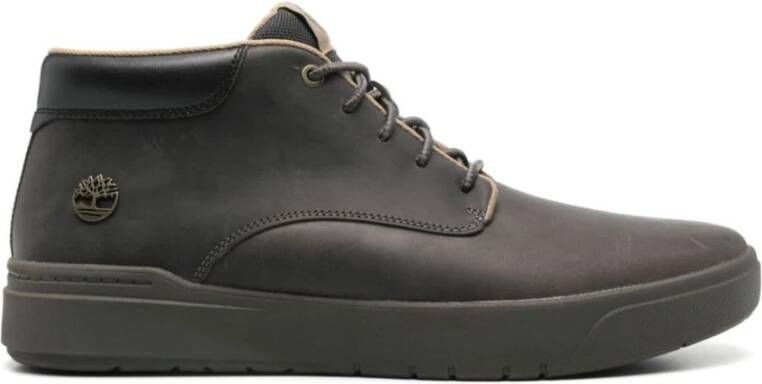 Timberland Grijze Sneakers Amandel Teen Rubberen Zool Gray Heren