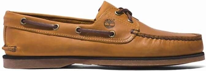 Timberland Handgemaakte Leren Bootschoenen Brown Heren