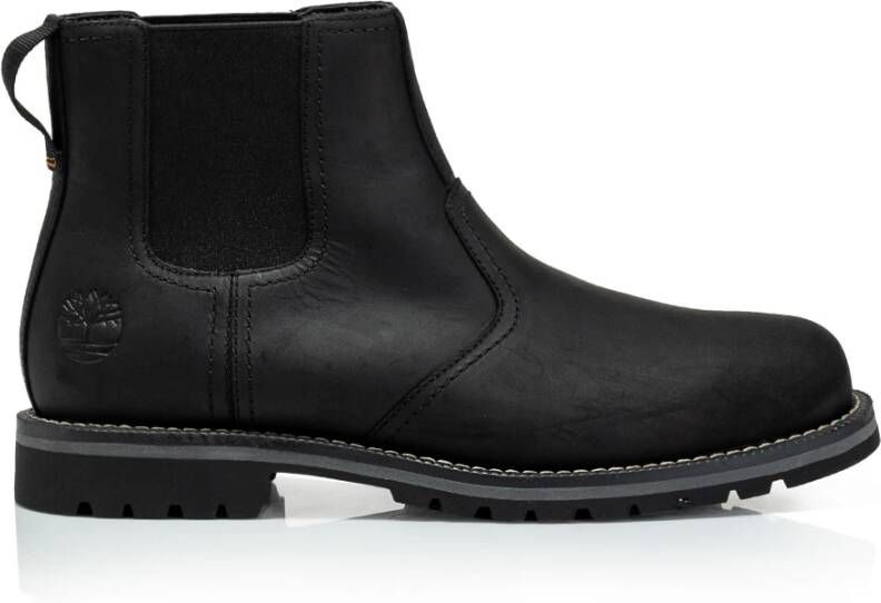 Timberland Heren Chelsea Laarzen Zwart Leer Ronde Neus Black Heren