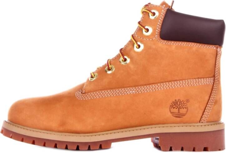 Timberland Junior Suède Logo Laarzen Rubber Zool Brown Heren