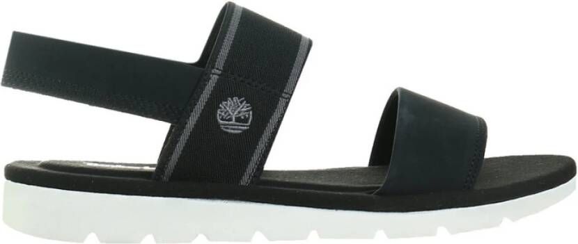 Timberland Lou Sandalen Flexibele Banden Gewatteerde Zool Black Dames